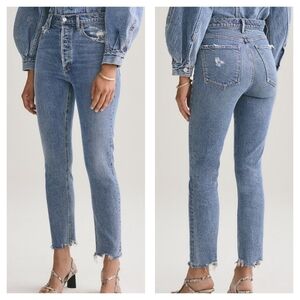AGOLDE Nico High Rise Slim Fit Jeans in Rooted Size 27